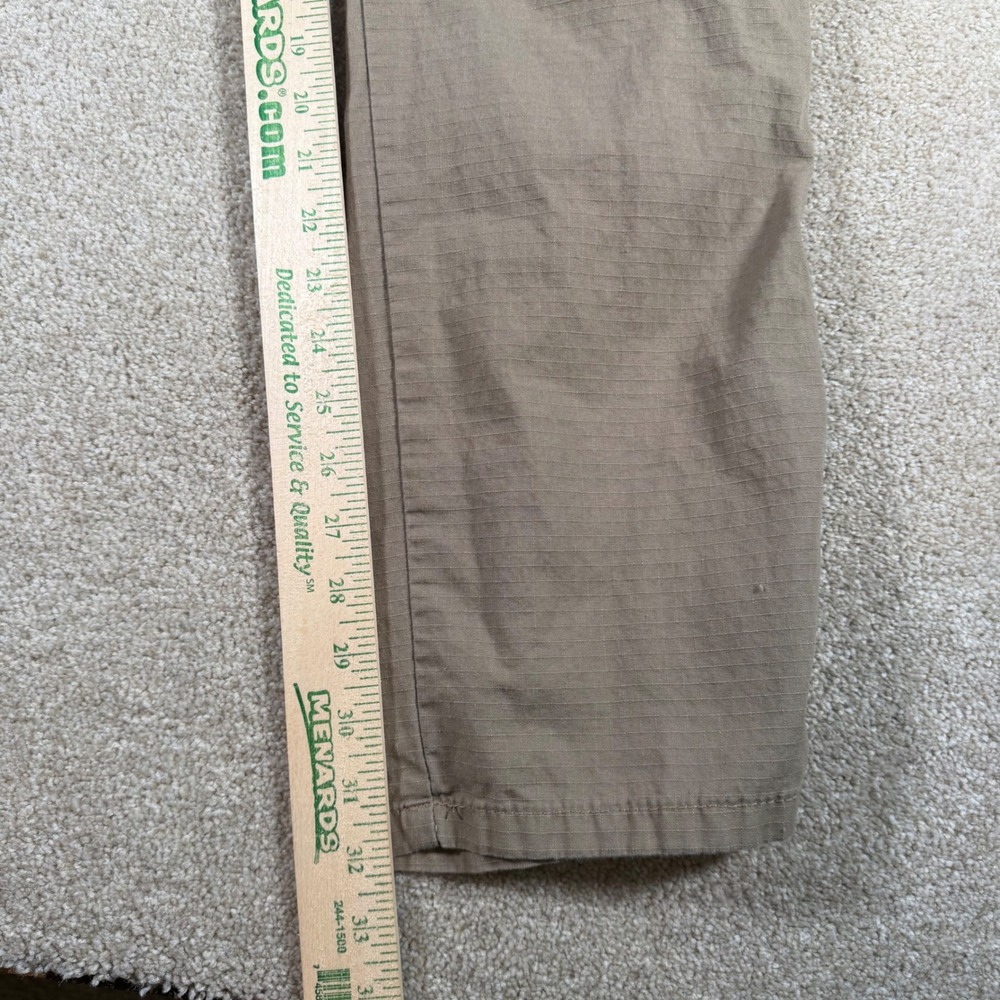 Wrangler Workwear Pants Mens 38x34 (FITS 36x32) Tan Ripstop Utility Trousers - Picture 7 of 10